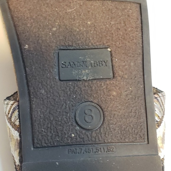 Sam & Libby Cork Thong Sandals Women's Size 8 Geometric Embroidered Aztec - Picture 8 of 8